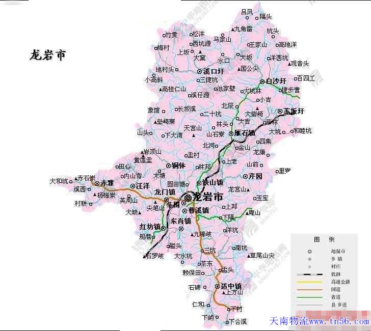 東莞到龍巖市地圖 www.shangfentui.cn